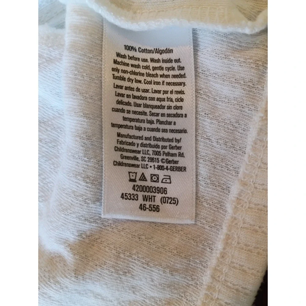 Gerber Preemie 3pc Set White Pointelle Knit Cardigan Footed Pants Beanie Cotton